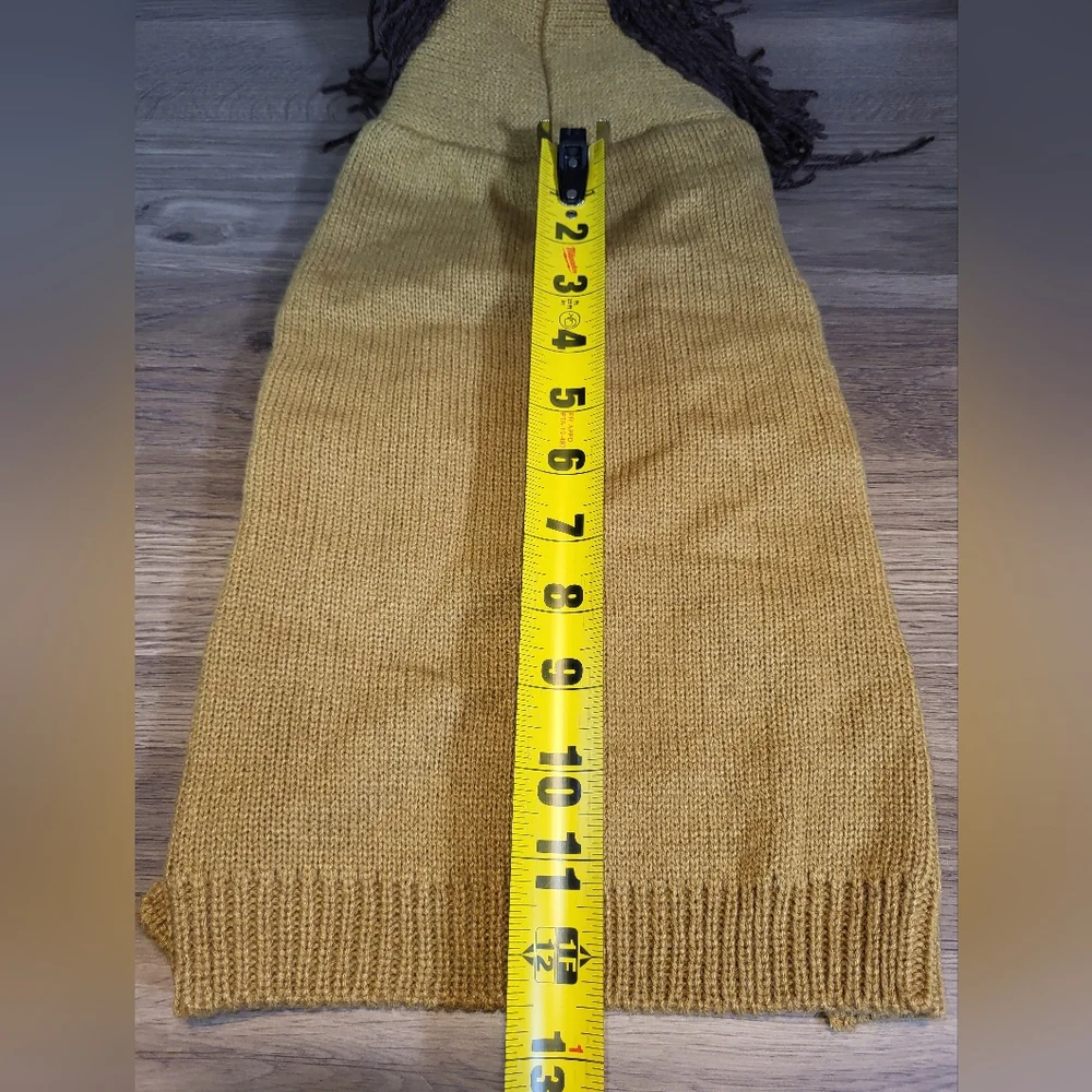 Mustard Lion Knit Dog Sweater Hoodie by